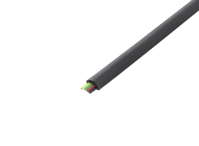 Goobay 50254 Telephone Flat Cables, 100m Reel, AWG 30, CU, 6 Wire, Black