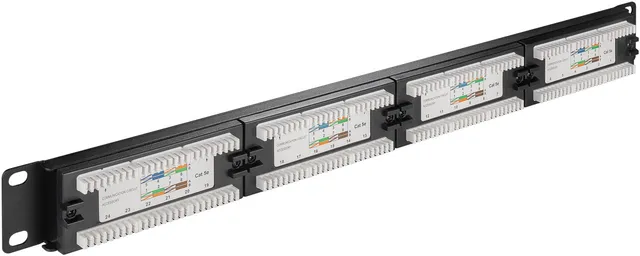 Goobay 93865 CAT 5e Patch Panel, 24 Port