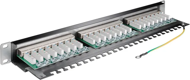 CAT 6 19-tommer (48,3 cm) patchpanel, 24 porte, (1 U)