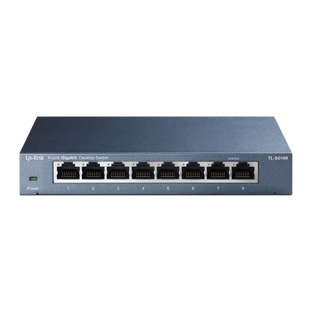 TP-Link TL-SG108 netværksswitch Ikke administreret L2 Gigabit Ethernet (10/100/1000) Sort