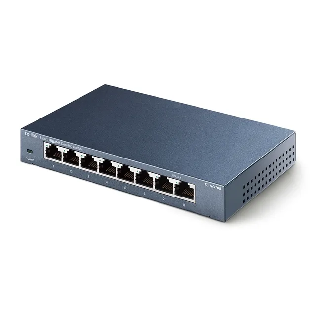 TP-Link TL-SG108 netværksswitch Ikke administreret L2 Gigabit Ethernet (10/100/1000) Sort
