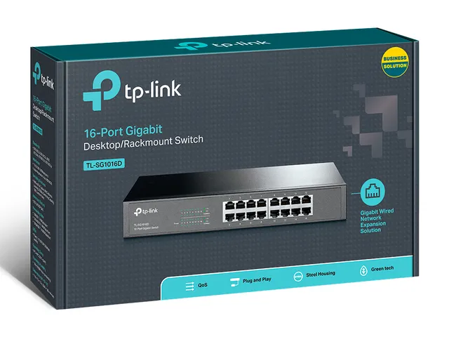 TP-LINK TL-SG1016D Switch 16 ports Black