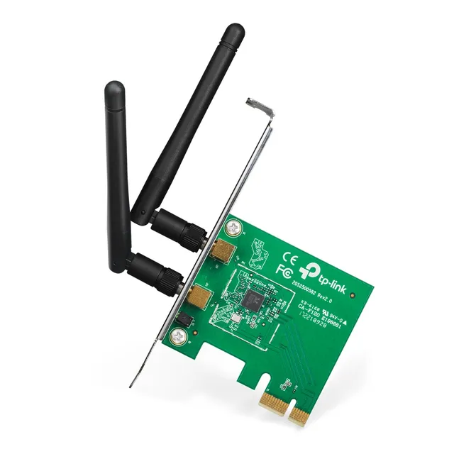 TP-LINK 300Mbps Wireless N PCI Express Adapter Atheros 2T2R 2.4GHz 802.11n/g/b 2 detachable ante...