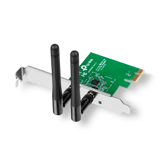 TP-LINK 300Mbps Wireless N PCI Express Adapter Atheros 2T2R 2.4GHz 802.11n/g/b 2 detachable ante...