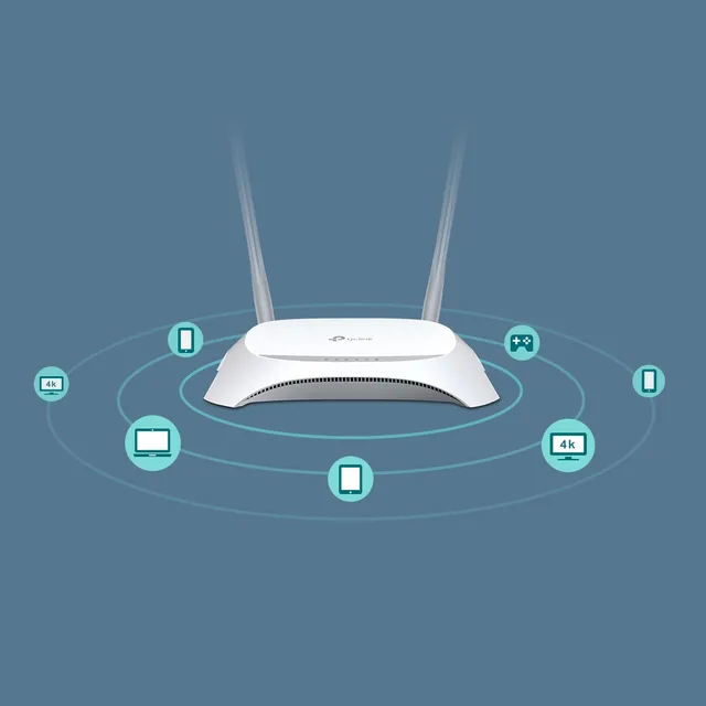 TP-Link 300 Mbps 3G/4G Single-Band Wi-Fi Router, 1x 2.0 USB Port, 5x Fast WAN/LAN Ports, Connect...