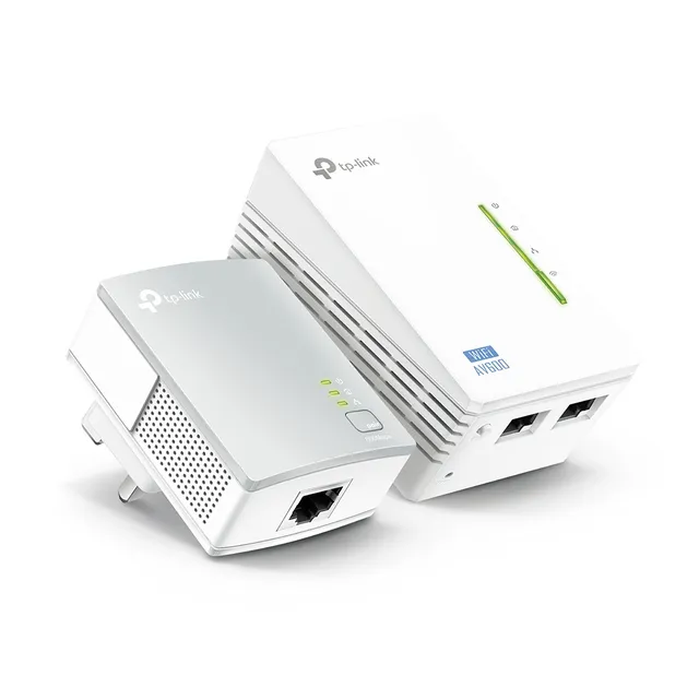 TP-Link TL-WPA4220KIT 2-Port Powerline Adapter WiFi Starter Kit, Range Extender, Broadband/WiFi ...