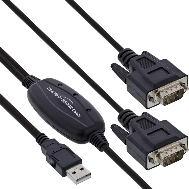 USB til 2 x seriel adapter