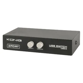 USB2 share hub, 2 PC/1 printer manuel knapper