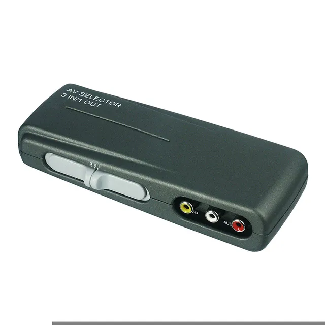 Audio/video omskifter 3 ind/1 ud, manuel