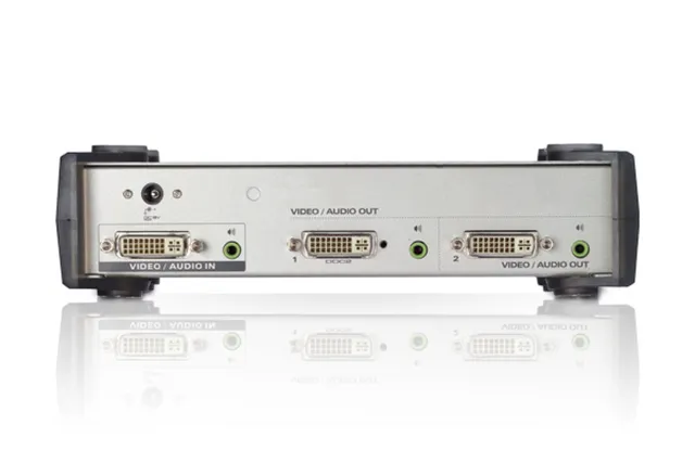 Videosplitter, DVI/SVGA+audio, 2 port