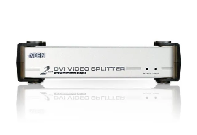 Videosplitter, DVI/SVGA+audio, 2 port