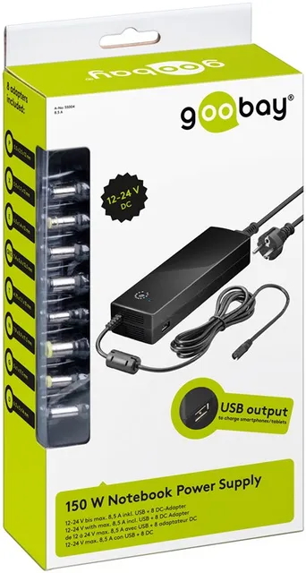 Goobay 55004 150W Notebook-Netzteil schwarz