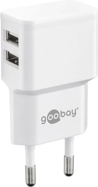 goobay 44979 mobile device charger Indoor White 44979, Indoor, AC, 5 V, 2.4 A, 1 m, White