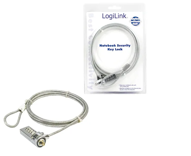 Logilink NBS002 1.50 m Security Lock with Number Code for Notebook