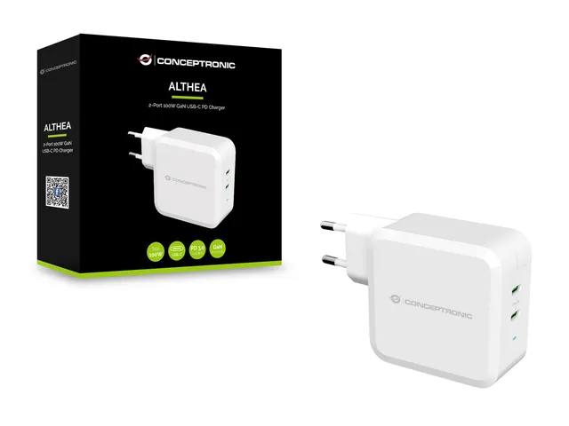 Conceptronic ALTHEA08W oplader til mobil enhed Hvid Indendørs
