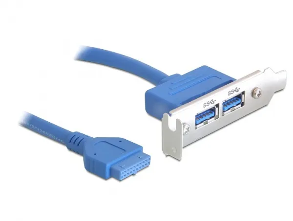 PC Low Profile Bracket USB3 header to 2 x USB 3.0 Type A