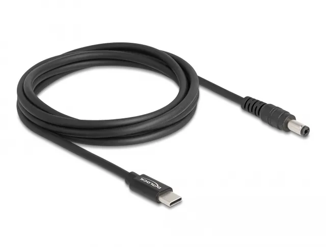 Delock Stromkabel - USB-C (M) zu Gleichstromstecker 5,5 x 2,1 mm (M) ( 87977 )