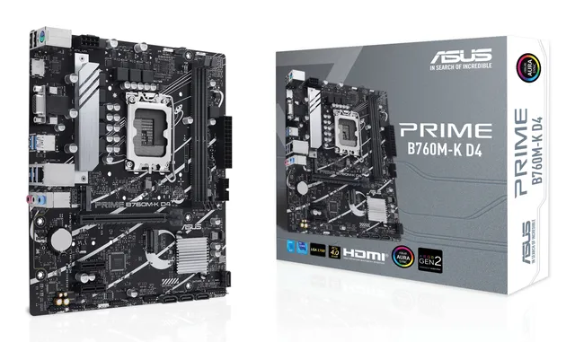 ASUS PRIME B760M-K D4 (mATX, B760, LGA 1700, DDR4)