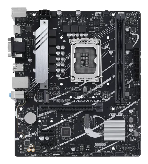 ASUS PRIME B760M-K D4 (mATX, B760, LGA 1700, DDR4)