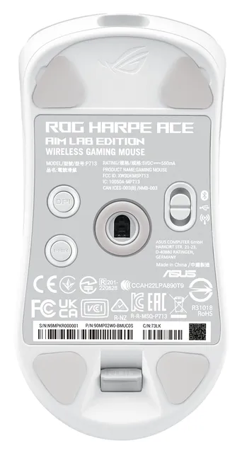 ASUS ROG Harpe Ace Aim Lab Edition Wireless Gaming Mouse White Edition