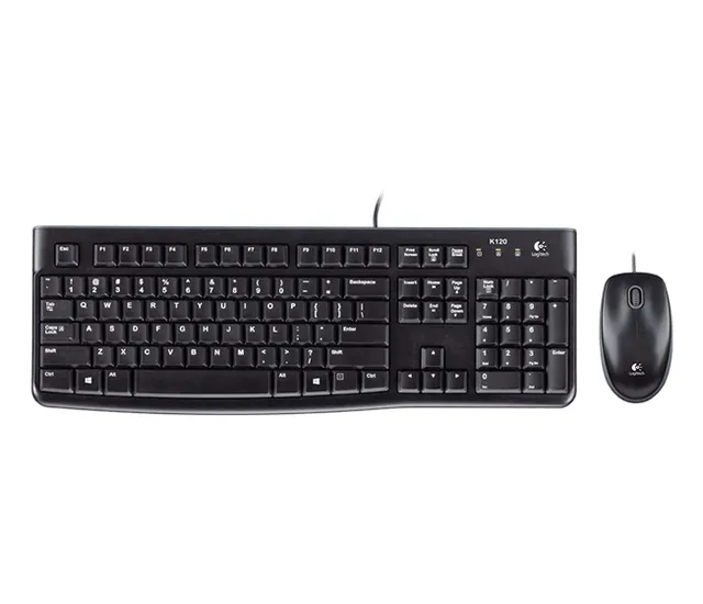 Logitech Desktop MK120 Keyboard USB QWERTY German (DE, Cable)