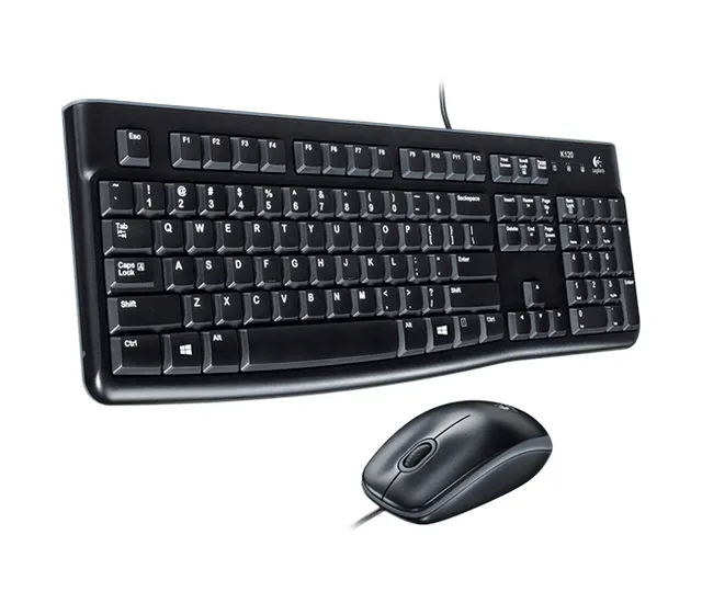 Logitech Desktop MK120 Keyboard USB QWERTY German (DE, Cable)