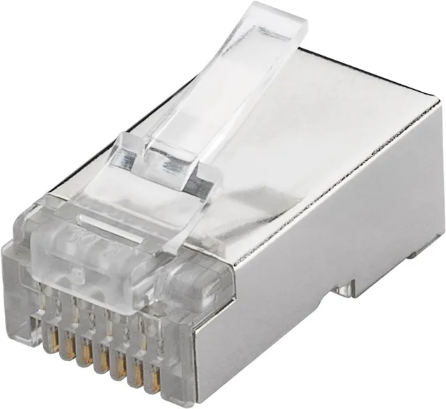 RJ45 Plug, CAT 6 STP shielded<br>for round cable