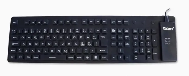 ADesk Tastatur, Silikone/Gummi - Sort