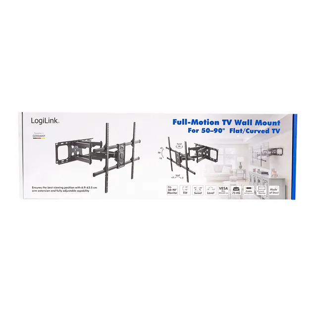 Logilink TV-Wandhalterung, 50 90", neigb. schwenkb. 75 kg