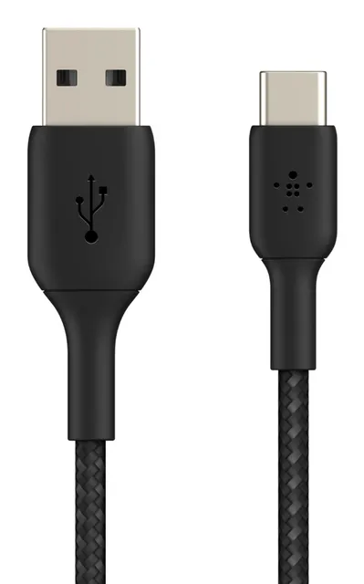 USB-A to USB-C Cable Braided 2M Black