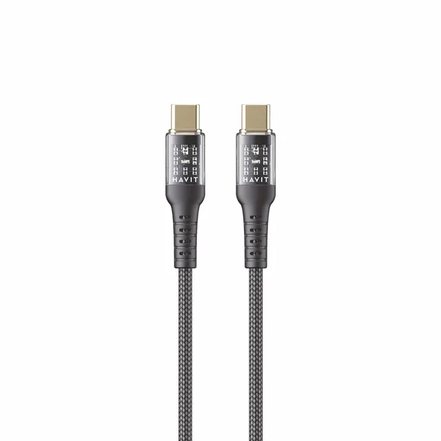 Havit USB-C to USB-C cable 1 m sort