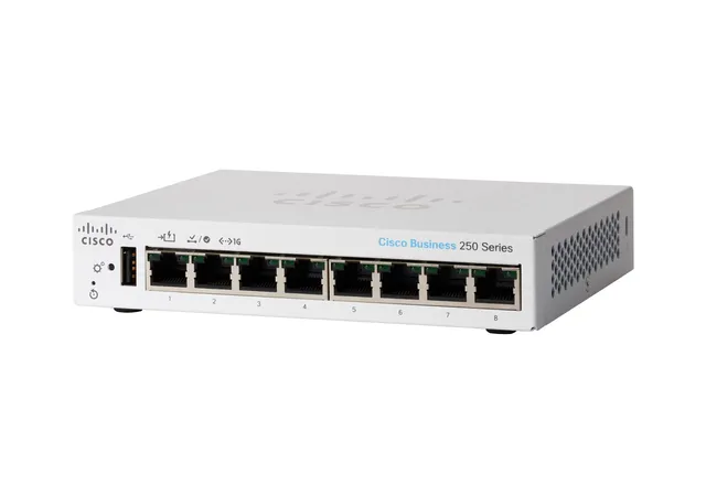 Cisco Business CBS250-8T-D Smart Switch | 8 Port GE | Desktop | Limited Lifetime Hardware Warran...