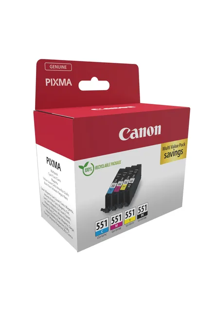 Canon 6509B009 blækpatron 4 stk Original Standard udbytte Sort, Blå, Magenta, Gul