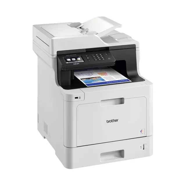 Brother DCP-L8410CDW Kleur A4 AIO laserprinter. 31ppm. (z/w/kleur). 512mb. 250 vel papierlade ui...
