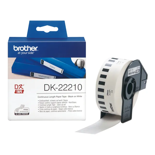 Brother DK-22210 29mm Wide Continuous Labels for Brother QL Label Printers