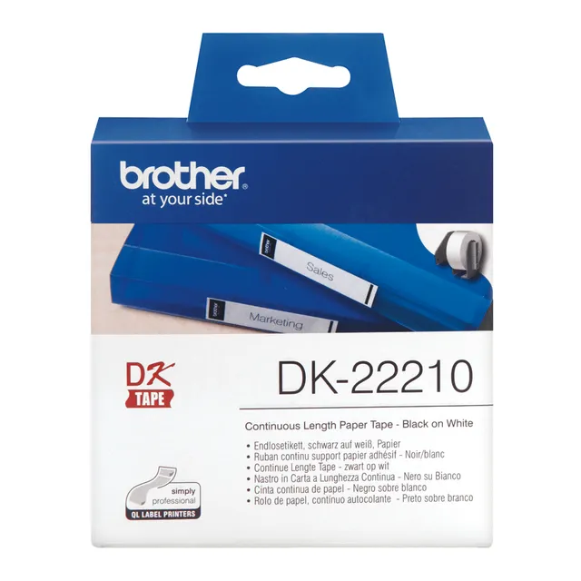 Brother DK-22210 29mm Wide Continuous Labels for Brother QL Label Printers