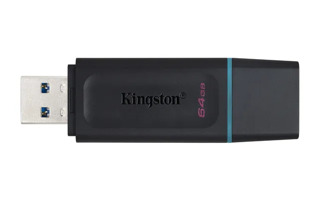 Kingston DataTraveler Exodia DTX/64GB Flash Drive USB 3.2 Gen 1 - with Protective Cap and Keyrin...