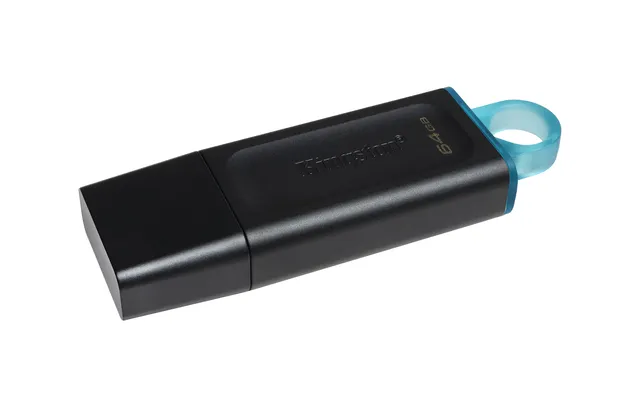 Kingston DataTraveler Exodia DTX/64GB Flash Drive USB 3.2 Gen 1 - with Protective Cap and Keyrin...