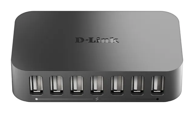 D-Link DUB-H7 7-Port USB2 Hub med AC adapter