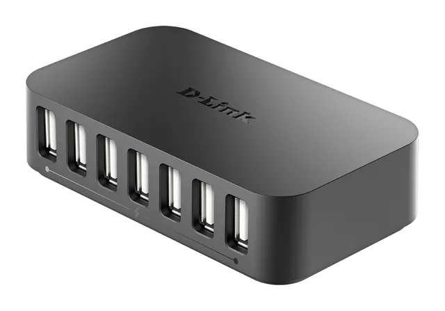 D-Link DUB-H7 7-Port USB2 Hub med AC adapter