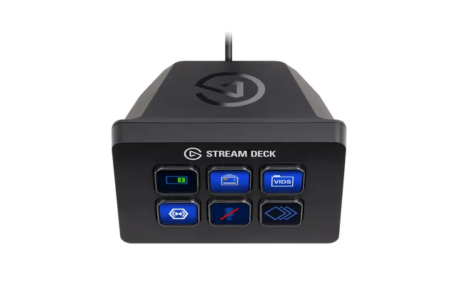 Elgato Stream Deck Mini – Compact Studio Controller, 6 macro keys, trigger actions in apps and s...