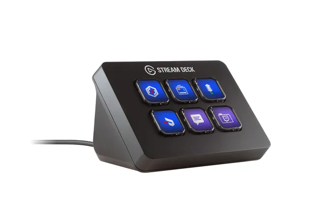 Elgato Stream Deck Mini – Compact Studio Controller, 6 macro keys, trigger actions in apps and s...
