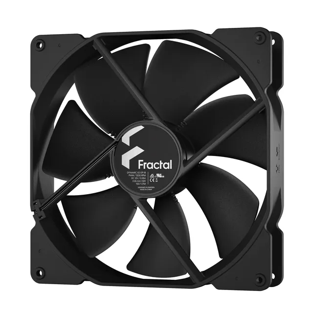 Fractal Design Dynamic X2 PWM GP-18 180 mm High Durability LLS Bearing Black Edition Radiator Op...