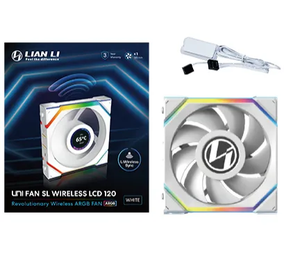 Lian Li UNI FAN SL Wireless LCD fan, ARGB, PWM - 120 mm, white (120 mm, 1 x)