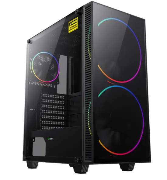 Gamemax Black Hole kabinet,ATX Sort Glas