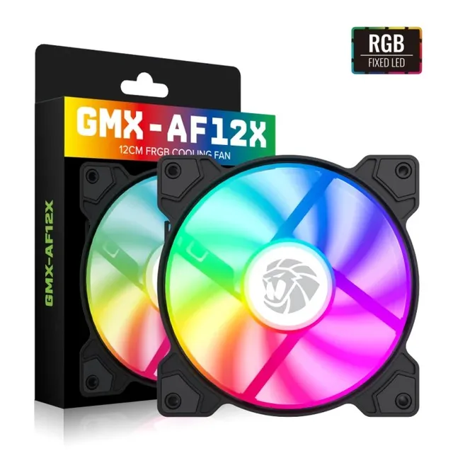 Gamemax kabinetblæser 120mm FRGB 3 pin Molex