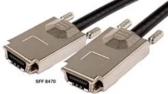 Ekst. SAS 4X - 4X (SFF8470) fingersk. 1,0 meter