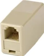 RJ11-6/4 mellemled Hun/Hun 1:1 Beige