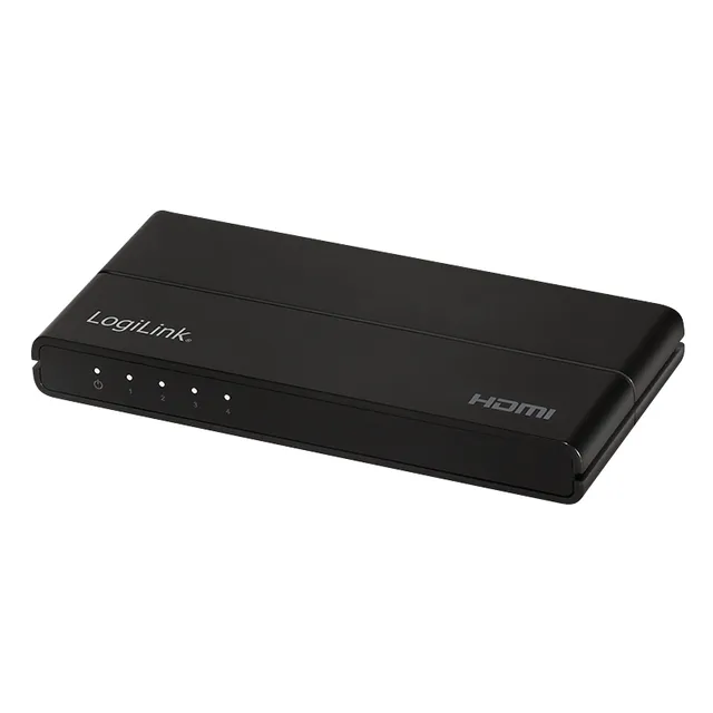 LogiLink HDMI-Splitter 1x4-Port, 4K/60Hz, Downscaler, schw.