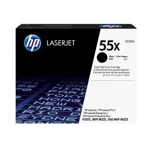 HP Original 55X LaserJet-tonerpatron med høj kapacitet, sort
